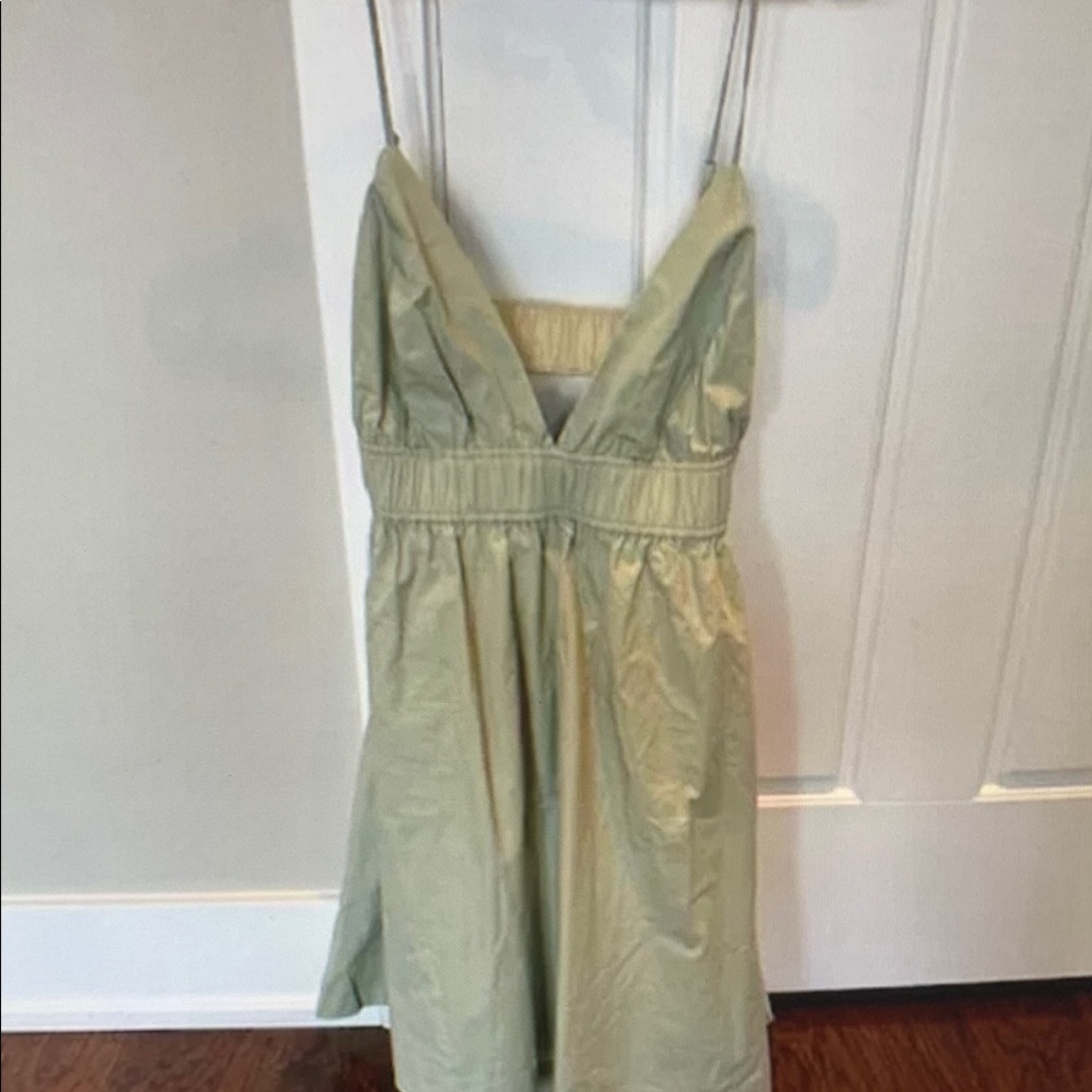 Sage Green Spaghetti Strap Dress